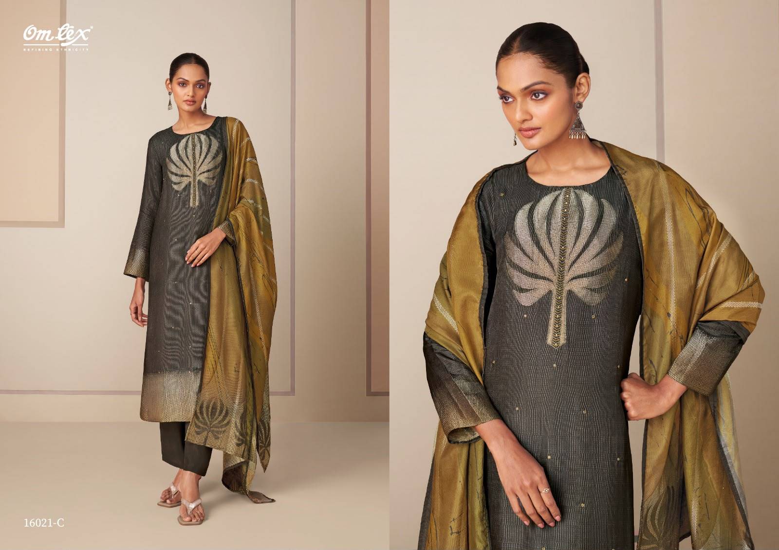 HITAKSHI By Om Tex 16021 Series Beautiful Festive Suits Stylish Colorful Fancy Casual Wear & Ethnic Wear SILK JACQUARD Dresses At Wholesale Price